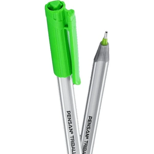 Pensan Tükenmez Kalem Triball 1.0 MM Bilye Uç Yeşil 12 Lİ 1003 ürün görseli 1