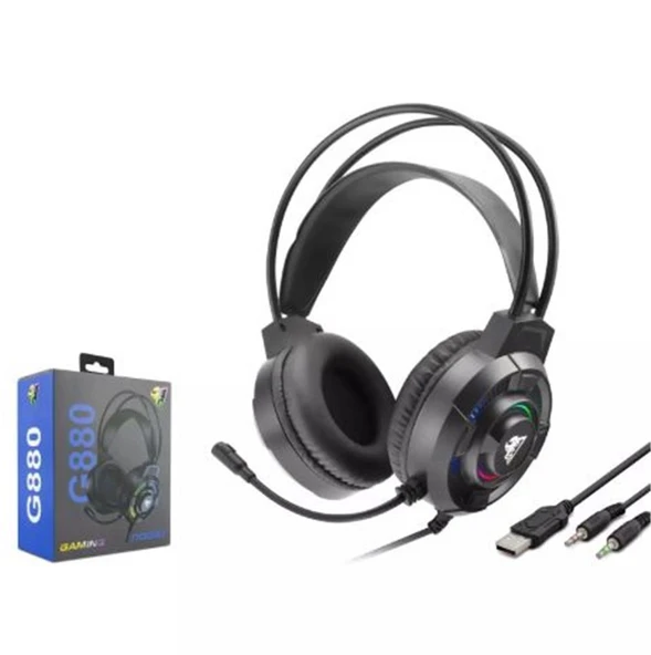 Hadron G880 Gaming Kulaklık 2-3.5Mm + Usb Siyah ürün görseli 1