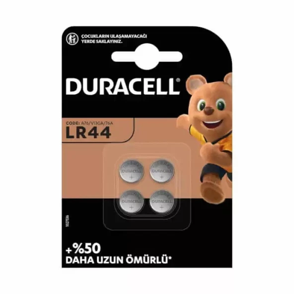 Duracell Lityum Düğme Pil 3 V 4 LÜ LR44 ürün görseli 1