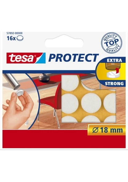 Tesa Zemin Koruyucu Daire Keçe Beyaz 16x18 MM x ürün görseli 1