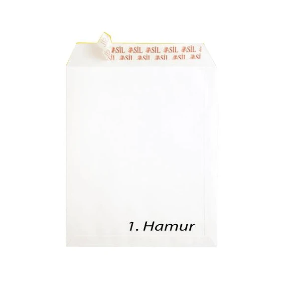 Asil Doğan Torba Zarf Extra Silikonlu 17x25 110 GR Beyaz As-0823 ürün görseli 1