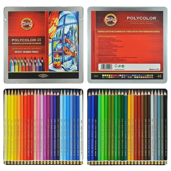 Koh-i Noor Polycolor Kuru Boya Kalemi 48 Renk Set ürün görseli 1