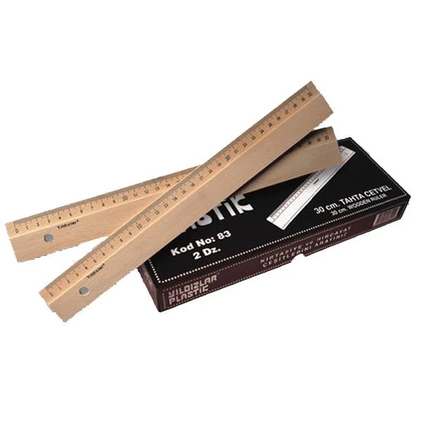 Yıldızlar Standart Cetvel Tahta 30 CM 83 ürün görseli 1