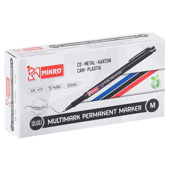 Mikro Asetat Kalemi Permanent M Seri Siyah MK 419 ürün görseli 1