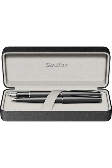 SCRIKSS DOLMAKALEM + TUKENMEZ KALEM MAT SIYAH 78MB ürün görseli 1