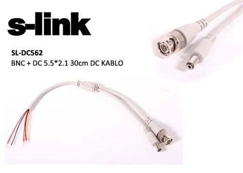 S-link SL-DC562 bnc+dc 5.5-2.1 0.30cm dc 10 paket ürün görseli 1