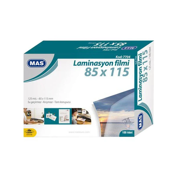 Mas Laminasyon Filmi Parlak 85x115 125 MIC 7704 ürün görseli 1