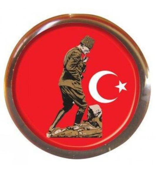 Vatan Rozet Atalı Kocatepe Bayrak Yuvarlak VT617 ürün görseli 1