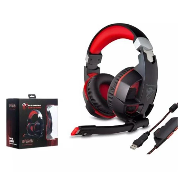 Hadron G59 Gaming Kulaklık Usb 7.1 Ps4 Led Siyah-Kırmızı ürün görseli 1