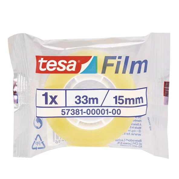 Tesa Film Standart Şeffaf 33x15 57381 ürün görseli 1