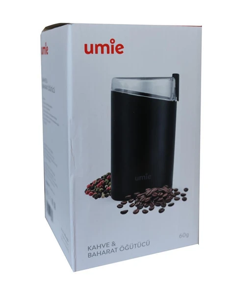 UMIE KB-U50 60G kapasiteli Siyah 140W Kahve ve Baharat Öğütücü ürün görseli 1