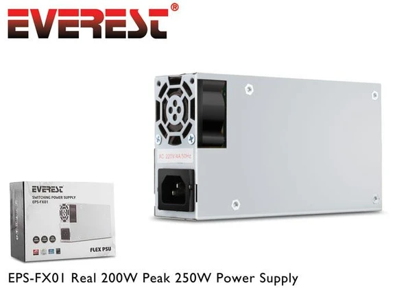 Everest EPS-FX01 Real 200w Peak 250w Slim Power Güç Kaynağı ürün görseli 1