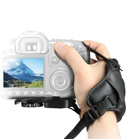 ayex Bilekten Takılan DSLR Kamera El Askısı, 3 Nokta Destekli, Tripod Uyumlu ürün görseli 1