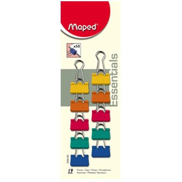 Maped Kıskaç (Klips) Renkli 10 LU 19 MM 036102 ürün görseli 1