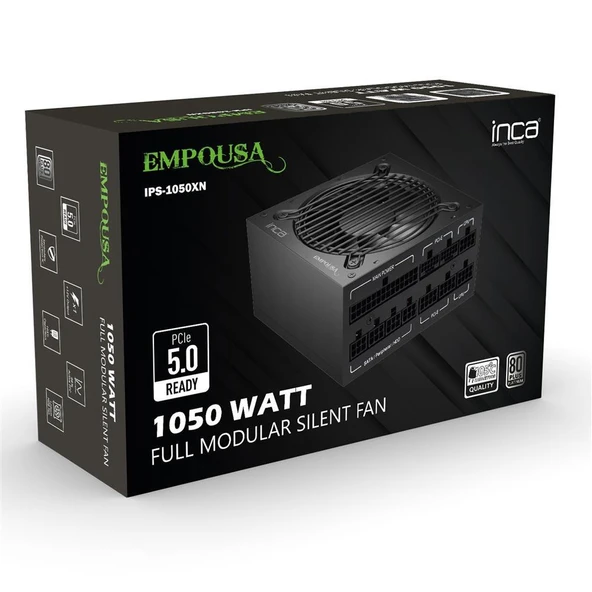 Inca IPS-1050XN 80 Plus Platinium 1050W PowerSupply ürün görseli 1