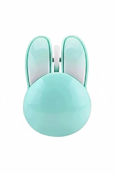 Tavşan Figürlü Kablosuz Mouse Pil Dahil Etiket Hediyeli Mavi ürün görseli 1