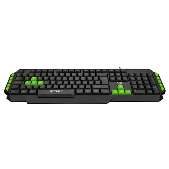 Hytech HYK-46 GAMY Siyah USB Yeşil Tuşlu Q Gaming Oyuncu Klavyesi ürün görseli 1