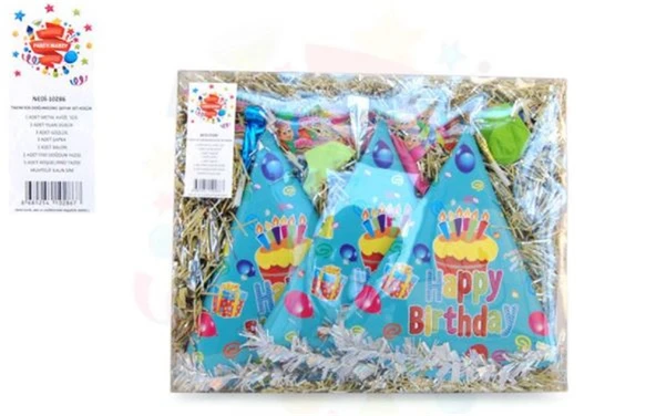 Nedi Paket Süs Takım Doğum Günü Şeffaf Kutulu Küçük Set 10286 ürün görseli 1