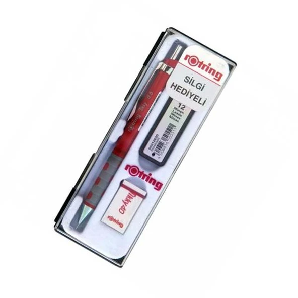 Rotring Okul Seti Versatil+Min Silgi Hediyeli 0.5 MM Kırmızı RO-KK07-05K ürün görseli 1