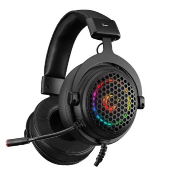 Rampage MAJESTY Siyah RGB Led 7.1 Surround Sound System Gaming Mikrofonlu Oyuncu Kulaklığı ürün görseli 1