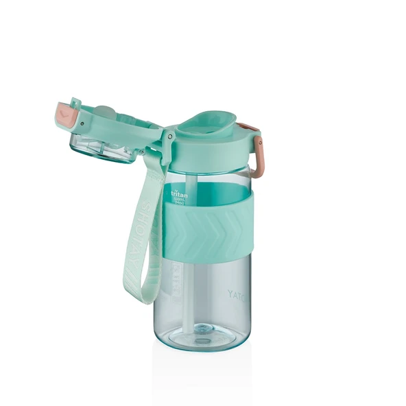 Shotay ST-7234 600ml Turkuaz Pipetli Tritan Matara ürün görseli 1