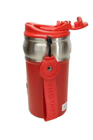 Shotay ST-8912 420ml Kırmızı Çelik Termos - Resim 3