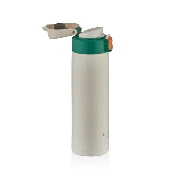Shotay ST-8014 450ml Beyaz Çelik Termos - Resim 2