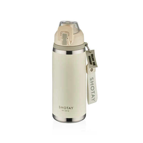 Shotay ST-8160 750ml Pipetli Beyaz Çelik Matara ürün görseli 1