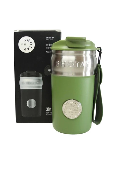 Shotay ST-8912 420ml Yeşil Çelik Termos ürün görseli 1