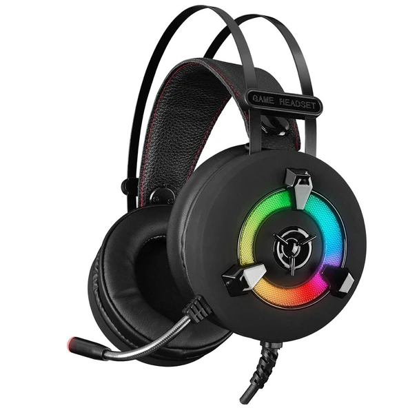 Rampage Miracle-X2 PLUS Siyah RGB Led 7.1 Surround Sound System Gaming Mikrofonlu Oyuncu Kulaklığı ürün görseli 1