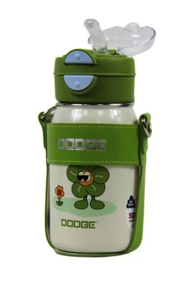 Dodge DB-24502 Çift Kullanım Pipetli/Rahat İçim Yeşil 520ml Çelik Matara ürün görseli 1