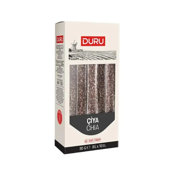 Duru Çiya ( Chia ) Aç - Kat 8 g  x 10 Adet ürün görseli 1