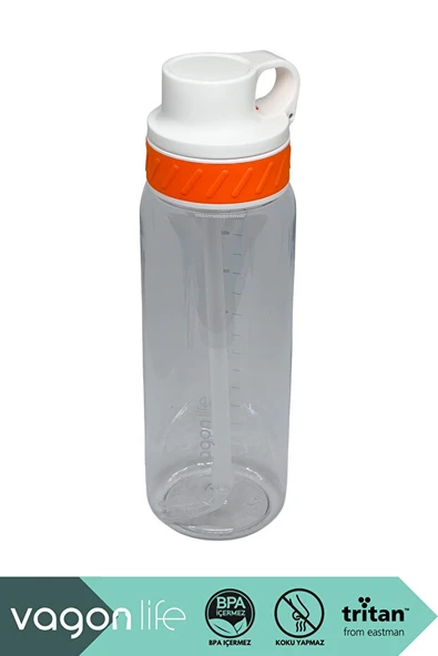 Vagonlife VGN047 800ml Pipetli Turuncu Tritan Matara ürün görseli 1