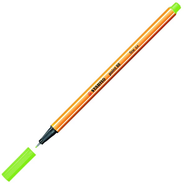 Stabilo Keçe Uçlu İnce Kalem 88 Point 0.4 MM Fosforlu Yeşil 88/033 ürün görseli 1