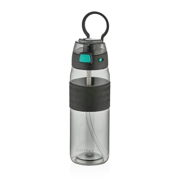 Shotay ST-7202 600ml Siyah Pipetli Tritan Matara ürün görseli 1