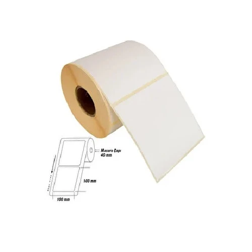 Tanex Barkod Etiketi Termal Eco 100x100 MM 40 MM Çap 500 LÜ 1 Lİ ürün görseli 1