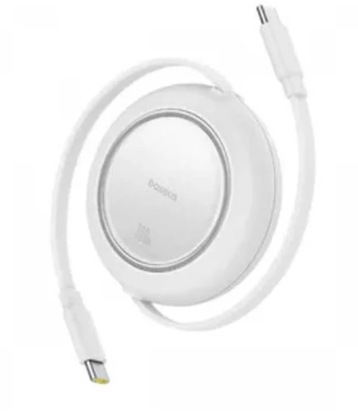 Baseus P10364500213-01 100W 1,5m ree2 Pull Mini Kablolu USB-C Şarj Kablosu Beyaz ürün görseli 1