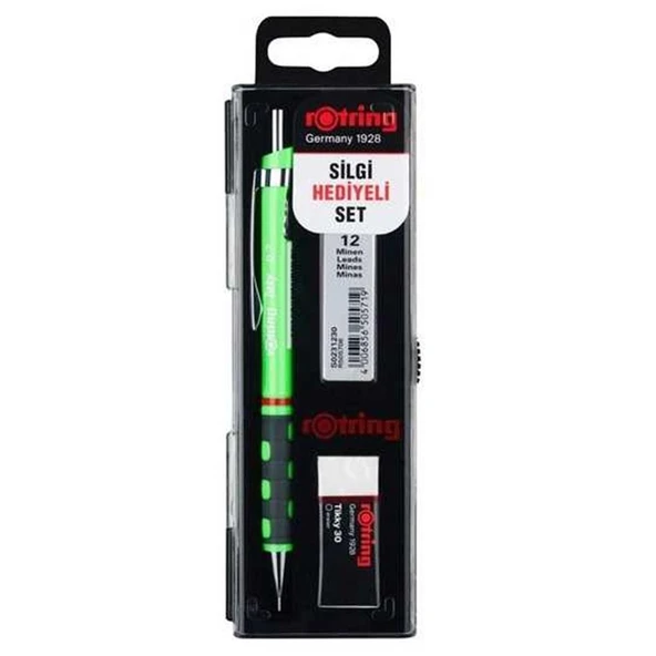 Rotring Okul Seti Versatil+Min Silgi Hediyeli 0.7 MM Fosforlu Yeşil RO-KK07-07FY ürün görseli 1