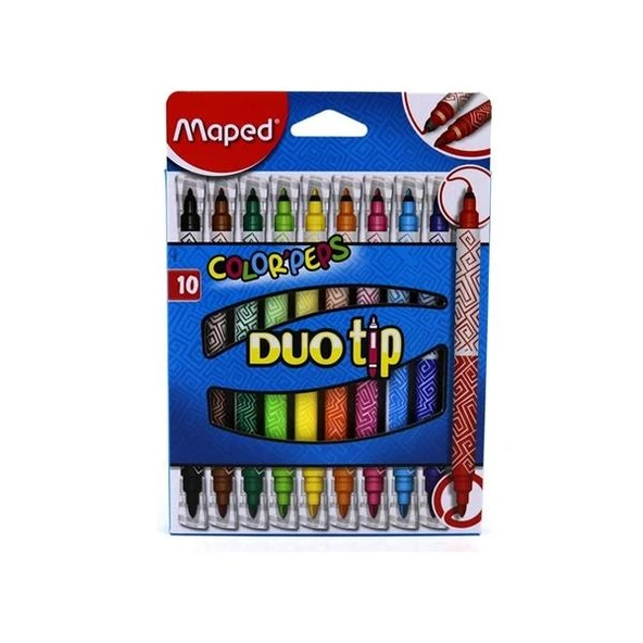 Maped Keçeli Boya Kalemi Peps Duo Tip 10 Renk 849010 ürün görseli 1