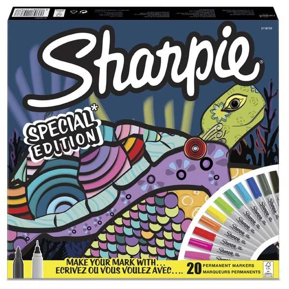 Sharpie Markör Permanent Fine 20 Li Kaplumbağa ürün görseli 1