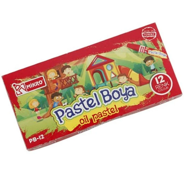 Mikro Pastel Boya 12 Renk Kapaklı PB-12-N ürün görseli 1
