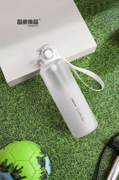 Pınkah PJ-782 Çıkarılabilir Pipetli Beyaz Sportif Tritan Matara ürün görseli 1