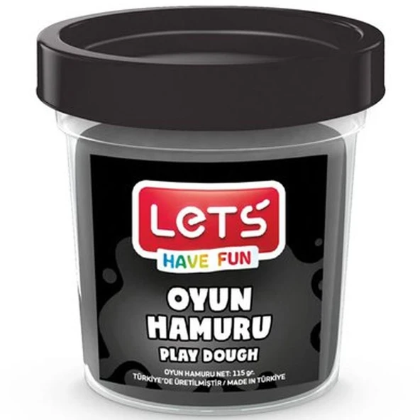 Lets Oyun Hamuru Tek Renk Siyah 110 GR L8440-10 ürün görseli 1