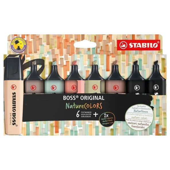 Stabilo Fosforlu Kalem Boss Naturecolors 8 Lİ Wallet 70/8-2-1 ürün görseli 1
