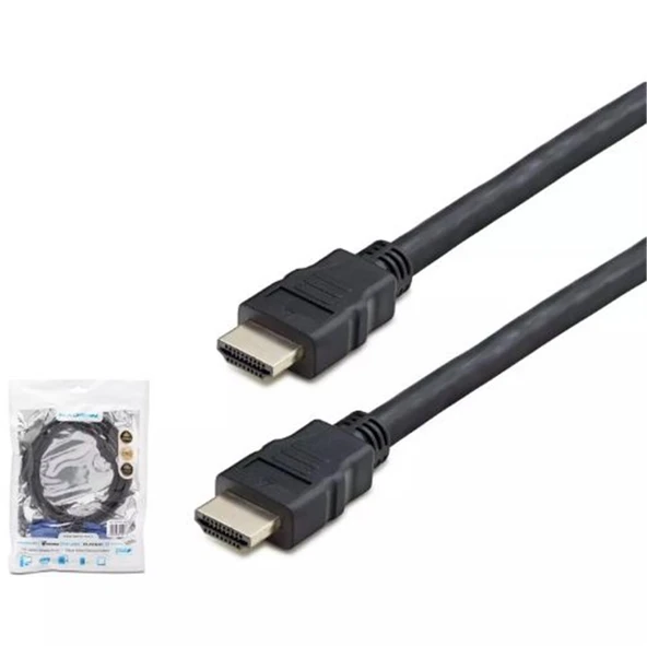 HADRON HDX2018 HDMI (M) TO HDMI (M) KABLO PVC 10M SİYAH ürün görseli 1