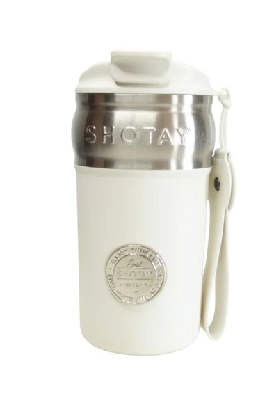 Shotay ST-8912 420ml Beyaz Çelik Termos - Resim 2