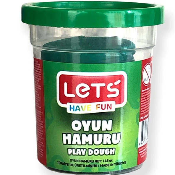 Lets Oyun Hamuru Tek Renk Yeşil 110 GR L8440-4 ürün görseli 1