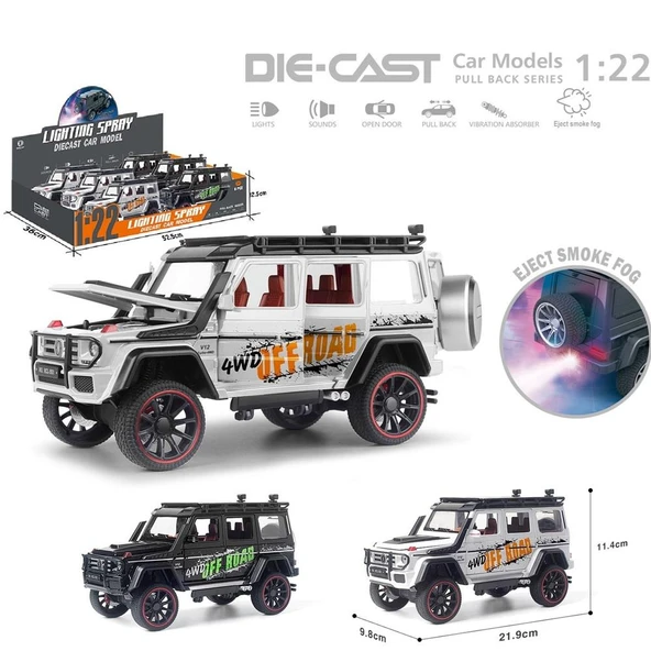 Vardem Oyuncak Çek Bırak 1:22 Sesli Işıklı Buharlı Off-road Jeep VRD-HCL-801PA ürün görseli 1