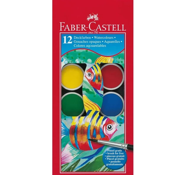 Faber-Castell Sulu Boya Küçük Boy 12 Renk 5292125011 ürün görseli 1