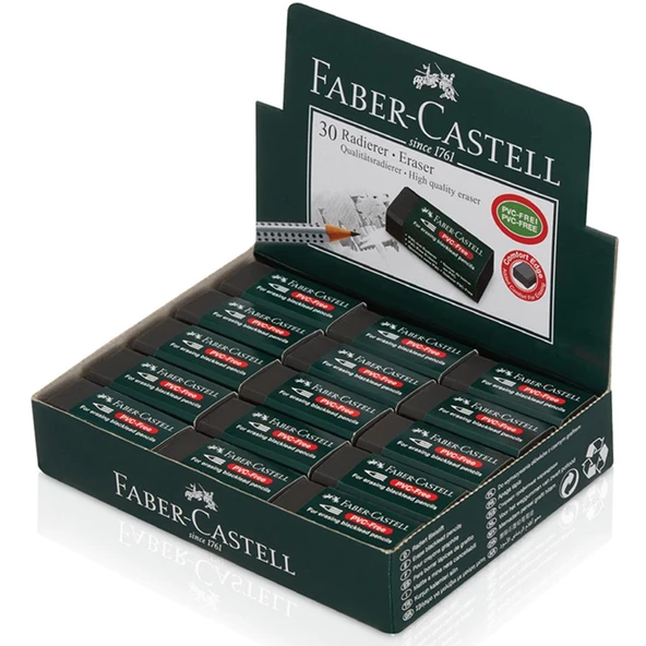 Faber-Castell Öğrenci Silgisi 30 LU Siyah (7089-30) 18 89 50 ürün görseli 1